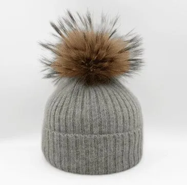 Linda Richards Women's Rib Hat w/Pom Pom - Image 2