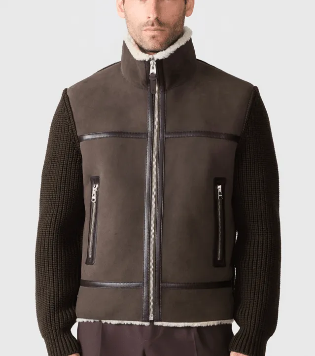 Mackage Men's Jonathan Mixed-Media Shearling Jacket - Image 3