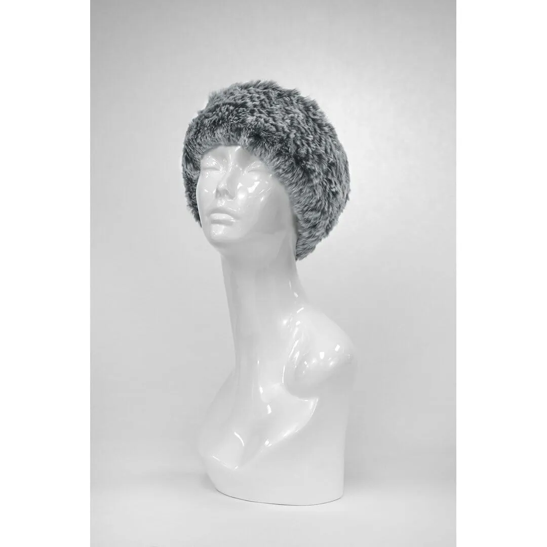 Mitchie's Matchings Women's Stretchy Knitted Rabbit Fur Headband - Image 3