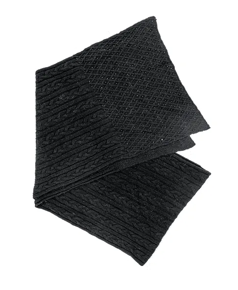 Mitchie's Matchings Women's Cable Knit Sparkle Scarf with Crystals