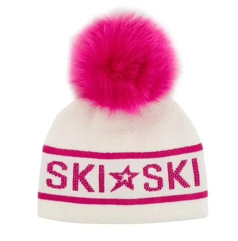 Mitchie's Matchings Women's "Ski" Beanie with Fox Pom - Image 3